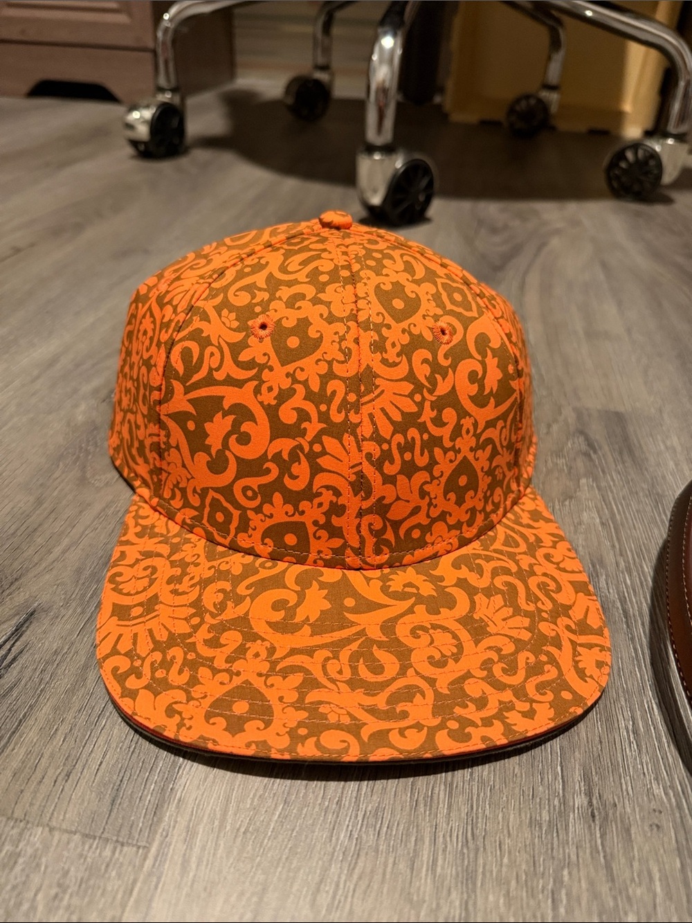 NWT $98 Marc By Marc Jacobs Orange Patterned Snapback Hat